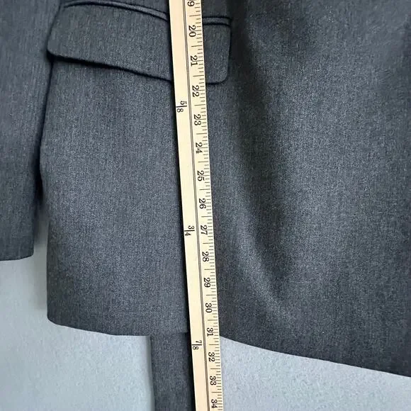 Pinko Emeline Belted Wool Blend Blazer Gray Italy Size 12 US / 48 IT - Picture 11 of 15